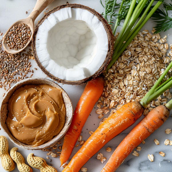 Organic peanut butter and carrot dog treats